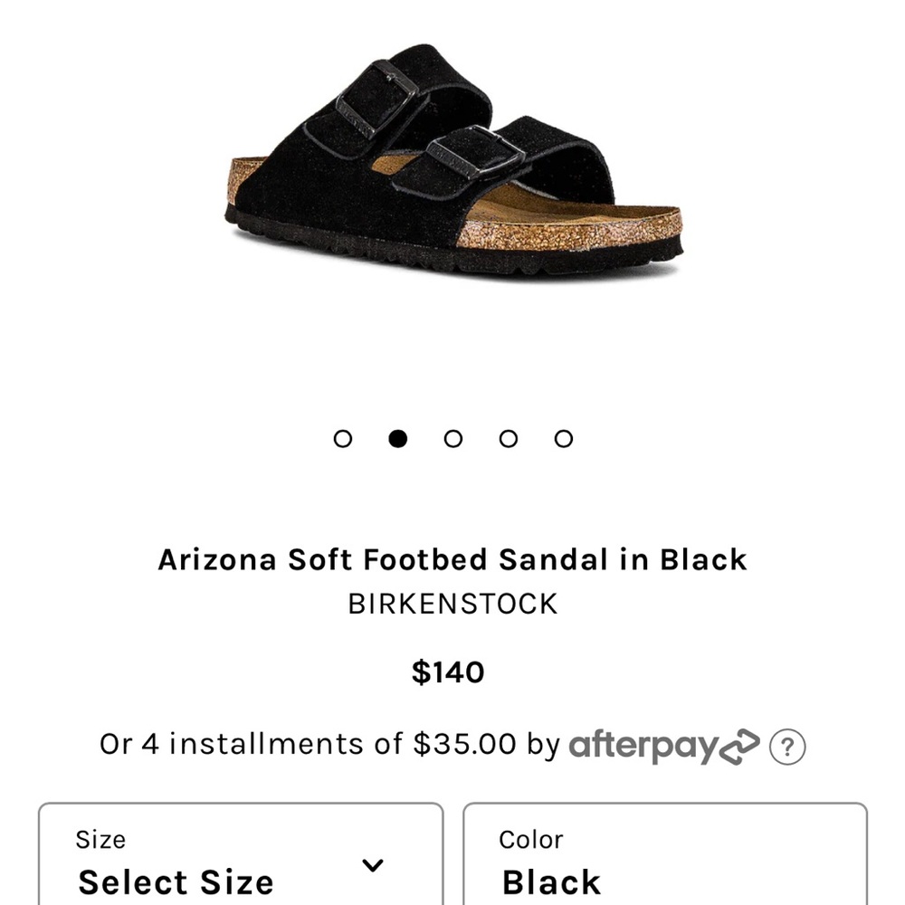 In good condition black suede Birkenstocks